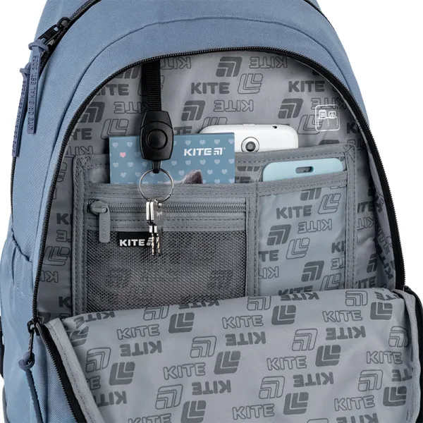 Рюкзак шкільний підлітковий Kite Education teens 2575M-1 сірий (K25-2575M-1) - Фото 10