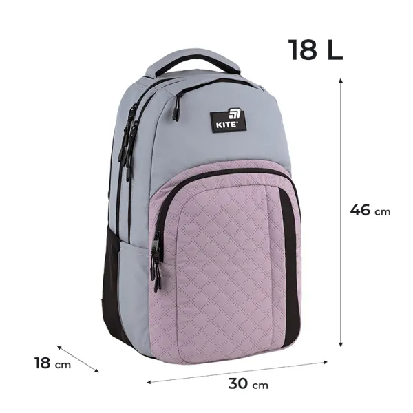 Рюкзак шкільний підлітковий Kite Education teens 2578L-2 сірий (K25-2578L-2) - Фото 1