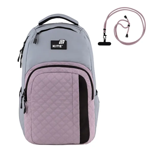 Рюкзак шкільний підлітковий Kite Education teens 2578L-2 сірий (K25-2578L-2) - Фото 2