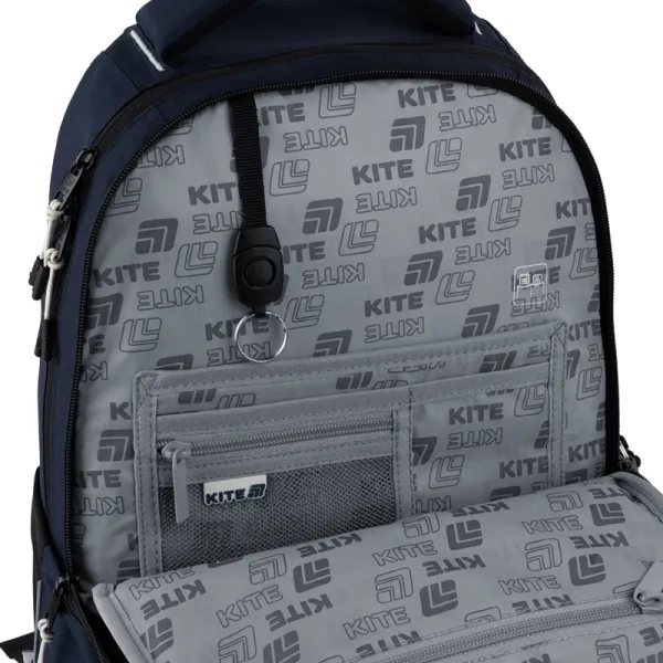 Рюкзак шкільний підлітковий Kite Education teens 2587M-2 темно-синій (K25-2587M-2) - Фото 12