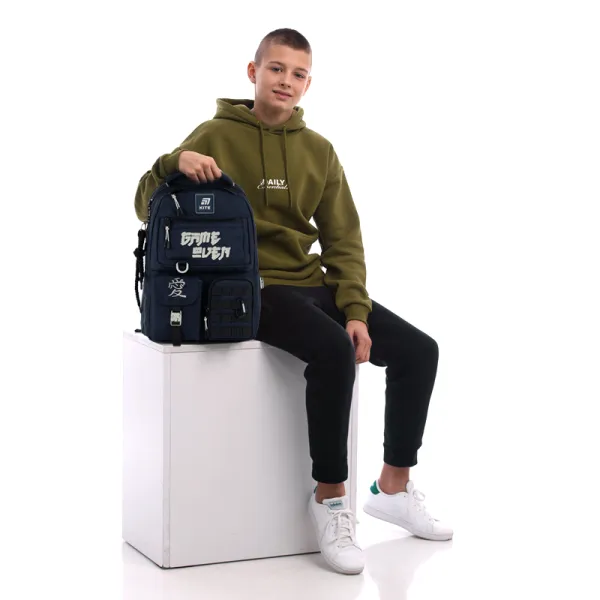 Рюкзак шкільний підлітковий Kite Education teens 2587M-2 темно-синій (K25-2587M-2) - Фото 22