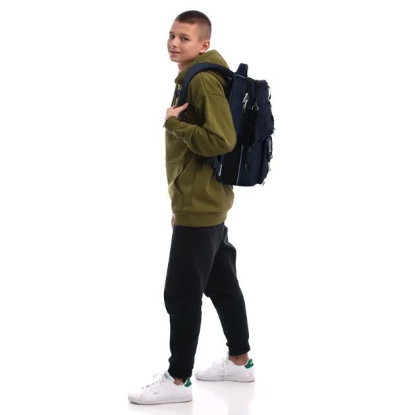 Рюкзак шкільний підлітковий Kite Education teens 2587M-2 темно-синій (K25-2587M-2) - Фото 23