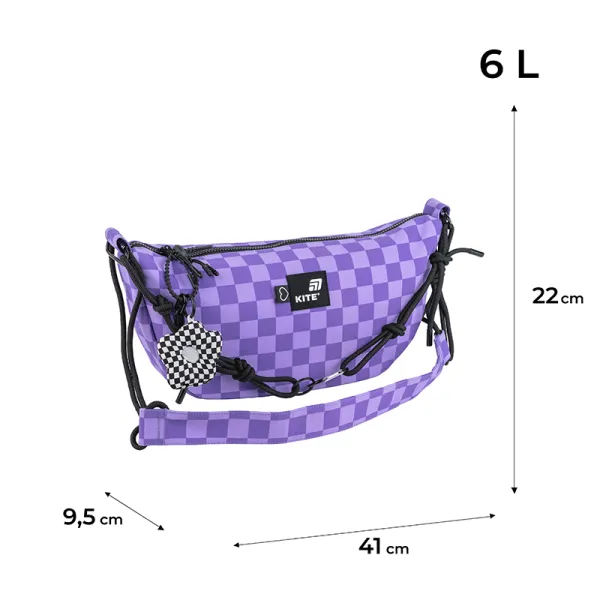 Сумка-кроссбоді підліткова Kite Education teens 2774-2 фіолетова (K25-2774-2) - Фото 1