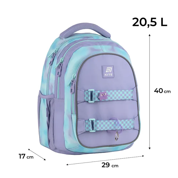 Рюкзак школьный подростковый Kite Education teens 8001M-2 фиолетовый (K25-8001M-2) - Фото 1