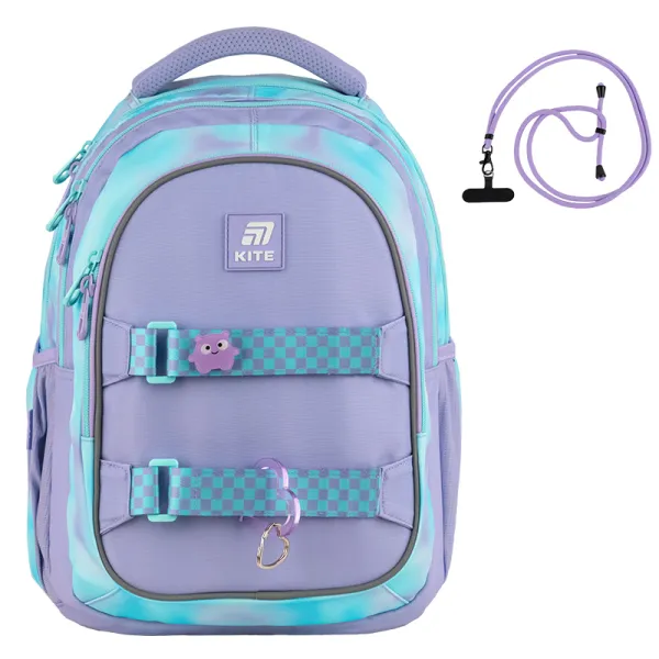 Рюкзак школьный подростковый Kite Education teens 8001M-2 фиолетовый (K25-8001M-2) - Фото 2