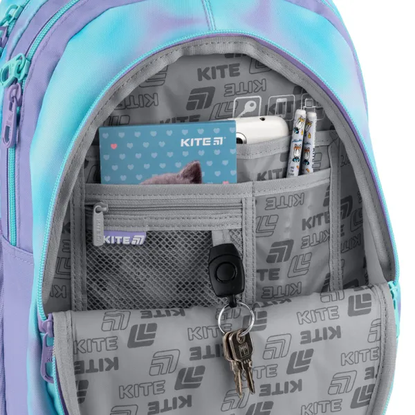 Рюкзак школьный подростковый Kite Education teens 8001M-2 фиолетовый (K25-8001M-2) - Фото 9