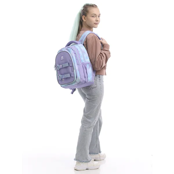 Рюкзак школьный подростковый Kite Education teens 8001M-2 фиолетовый (K25-8001M-2) - Фото 14