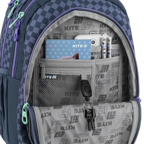Рюкзак шкільний підлітковий Kite Education teens 8001M-3 темно-сірий (K25-8001M-3) - Фото 9