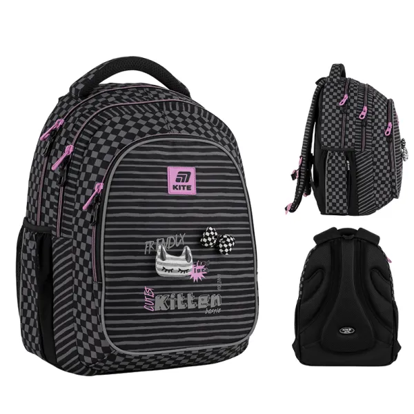 Рюкзак шкільний підлітковий Kite Education teens 8001L-2 чорний (K25-8001L-2) - Фото 2