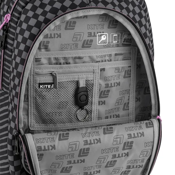 Рюкзак школьный подростковый Kite Education teens 8001L-2 черный (K25-8001L-2) - Фото 8