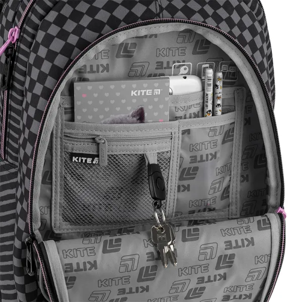 Рюкзак школьный подростковый Kite Education teens 8001L-2 черный (K25-8001L-2) - Фото 9