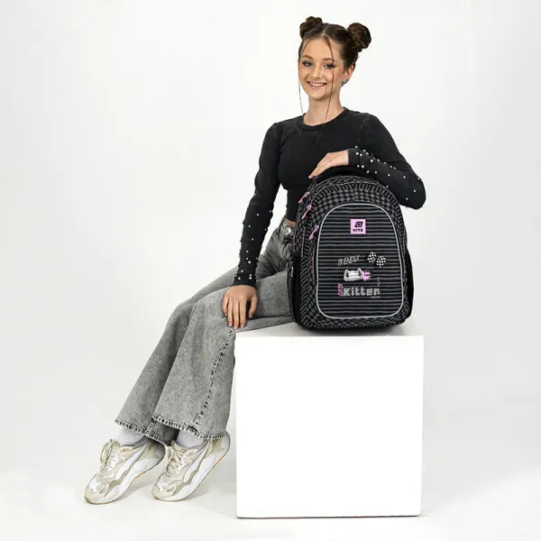 Рюкзак школьный подростковый Kite Education teens 8001L-2 черный (K25-8001L-2) - Фото 17