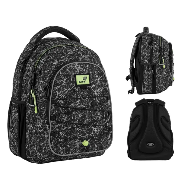 Рюкзак шкільний підлітковий Kite Education teens 8001L-1 чорний (K25-8001L-1) - Фото 2
