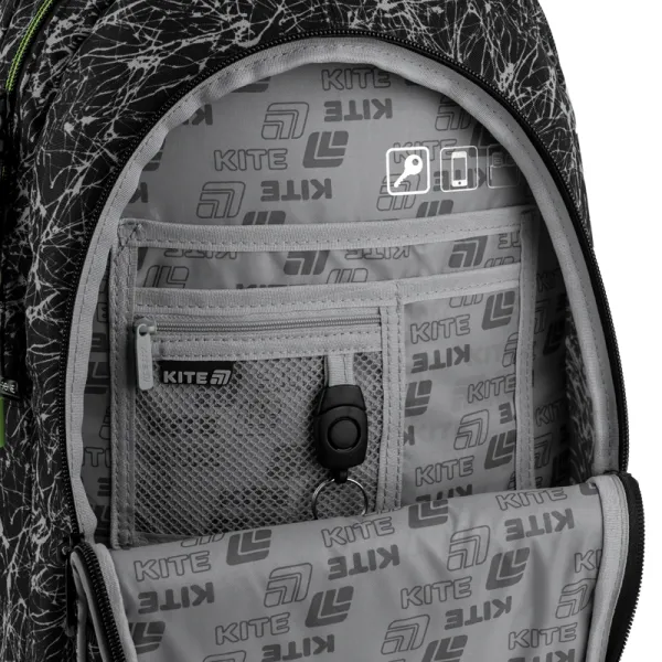 Рюкзак шкільний підлітковий Kite Education teens 8001L-1 чорний (K25-8001L-1) - Фото 8