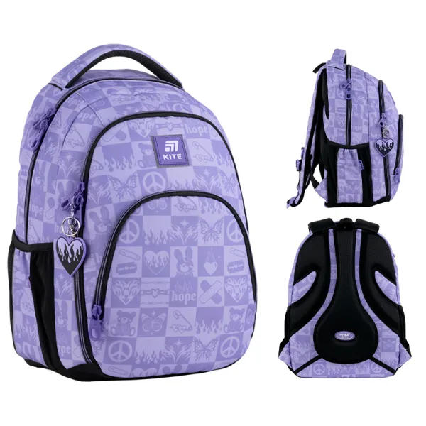 Рюкзак шкільний підлітковий Kite Education teens 905M-3 фіолетовий (K25-905M-3) - Фото 5