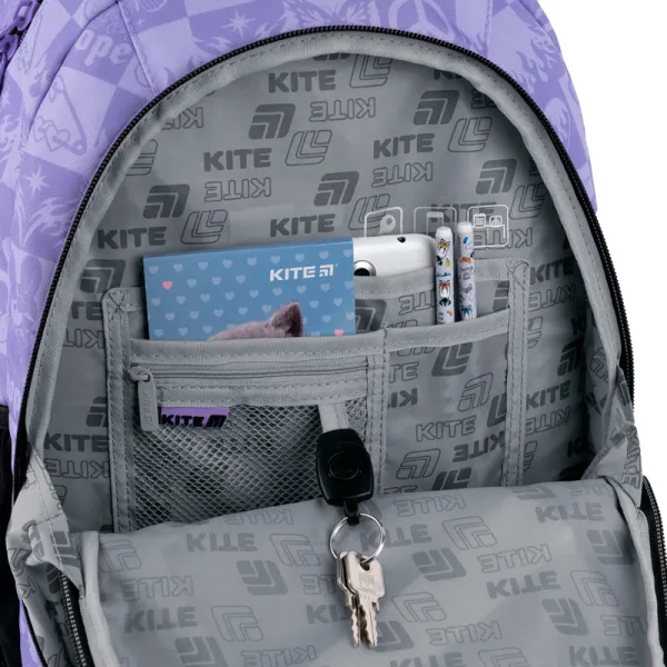 Рюкзак шкільний підлітковий Kite Education teens 905M-3 фіолетовий (K25-905M-3) - Фото 10