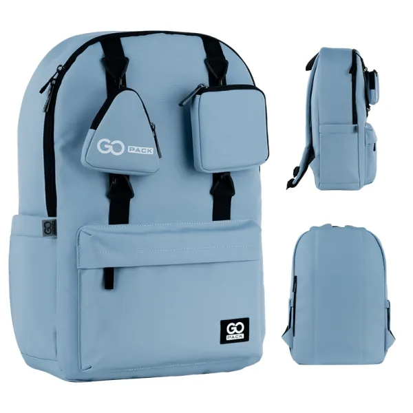 Рюкзак шкільний підлітковий GoPack Education Teens 178 сіро-блакитний (GO25-178L-3) - Фото 3