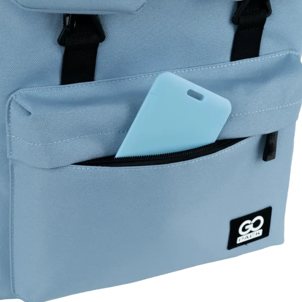 Рюкзак шкільний підлітковий GoPack Education Teens 178 сіро-блакитний (GO25-178L-3) - Фото 11