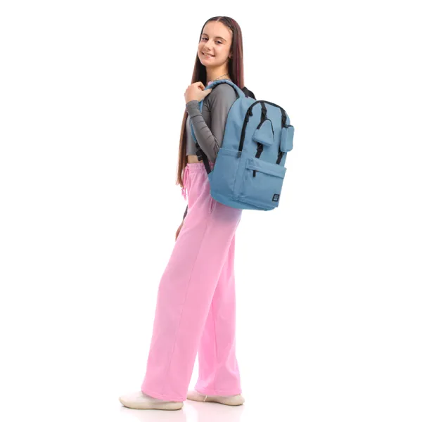 Рюкзак шкільний підлітковий GoPack Education Teens 178 сіро-блакитний (GO25-178L-3) - Фото 15