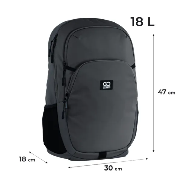 Рюкзак шкільний підлітковий GoPack Education Teens 185 темно-сірий (GO25-185L-1) - Фото 1