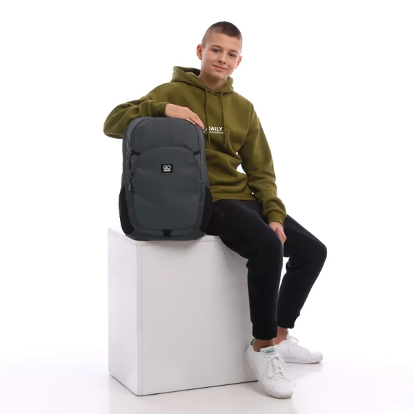 Рюкзак шкільний підлітковий GoPack Education Teens 185 темно-сірий (GO25-185L-1) - Фото 13