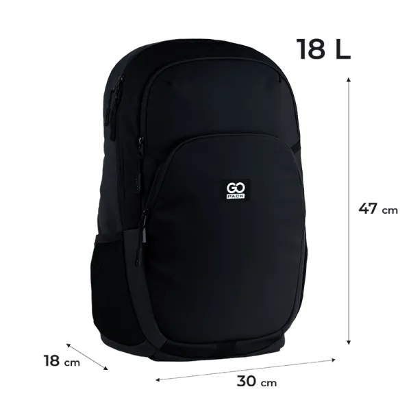 Рюкзак шкільний підлітковий GoPack Education Teens 185 чорний (GO25-185L-2) - Фото 1