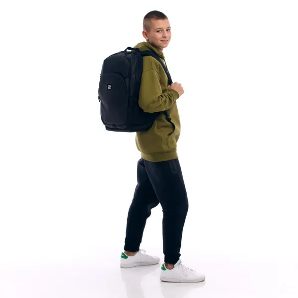 Рюкзак шкільний підлітковий GoPack Education Teens 185 чорний (GO25-185L-2) - Фото 11