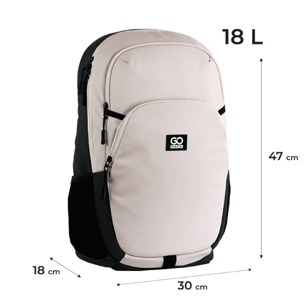 Рюкзак шкільний підлітковий GoPack Education Teens 185 бежевий (GO25-185L-3) - Фото 1
