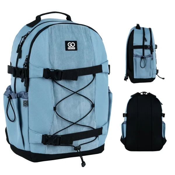 Рюкзак шкільний підлітковий GoPack Education Teens 186 блакитний (GO25-186L-2) - Фото 2