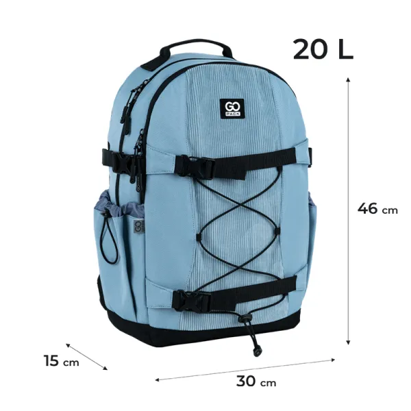 Рюкзак шкільний підлітковий GoPack Education Teens 186 блакитний (GO25-186L-2) - Фото 1