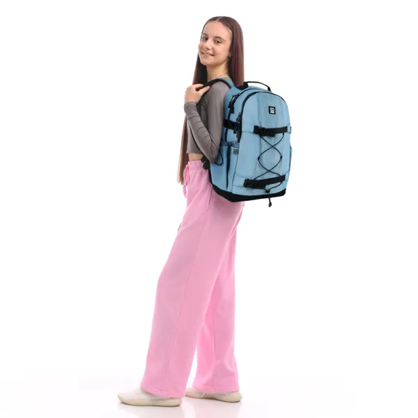 Рюкзак шкільний підлітковий GoPack Education Teens 186 блакитний (GO25-186L-2) - Фото 12