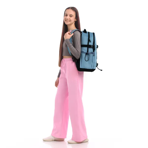 Рюкзак шкільний підлітковий GoPack Education Teens 186 блакитний (GO25-186L-2) - Фото 15