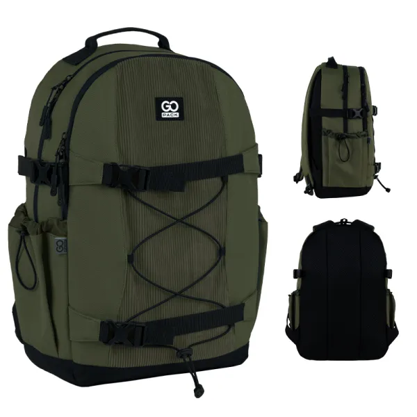 Рюкзак шкільний підлітковий GoPack Education Teens 186 хакі (GO25-186L-3) - Фото 5
