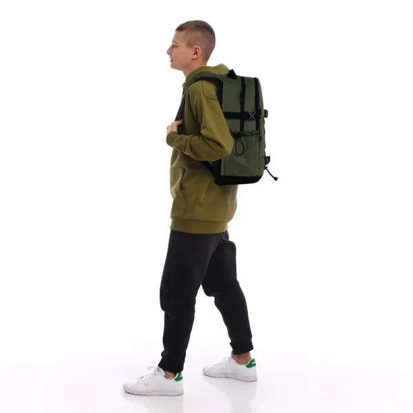 Рюкзак шкільний підлітковий GoPack Education Teens 186 хакі (GO25-186L-3) - Фото 15