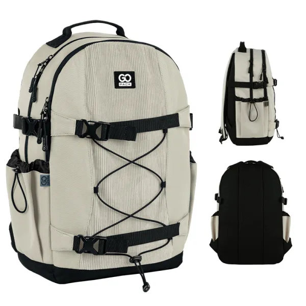 Рюкзак шкільний підлітковий GoPack Education Teens 186 бежевий (GO25-186L-4) - Фото 3