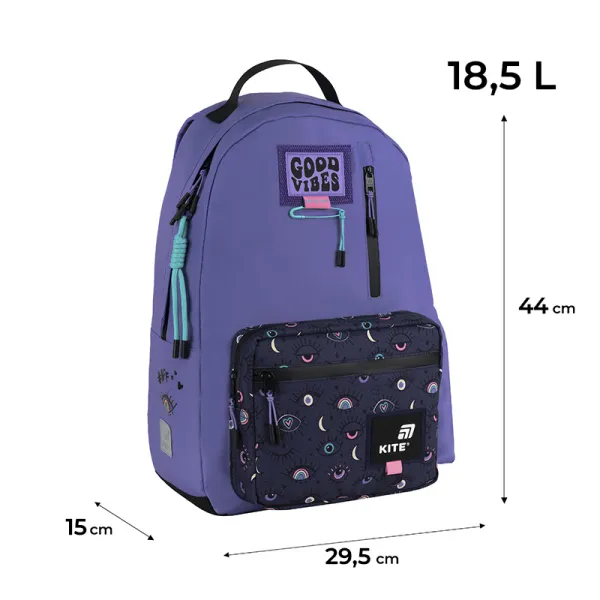 Рюкзак шкільний підлітковий Kite Education teens 949L-2 синій (K25-949L-2) - Фото 1
