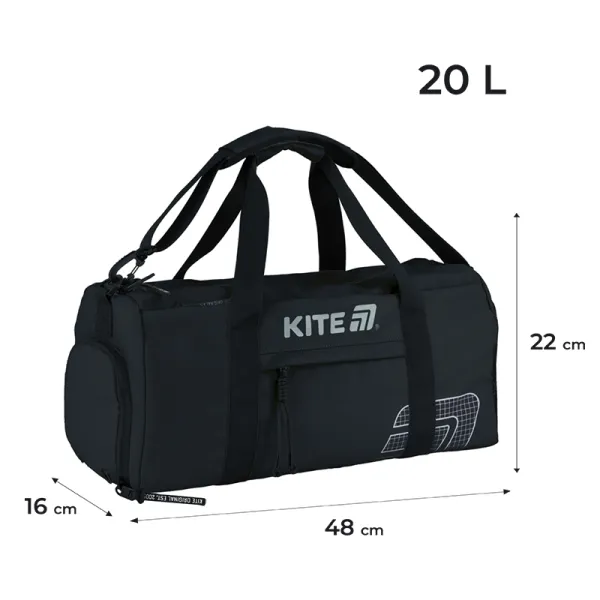 Сумка спортивна підліткова Kite Education teens 2530-1 чорна (K25-2530-1) - Фото 1