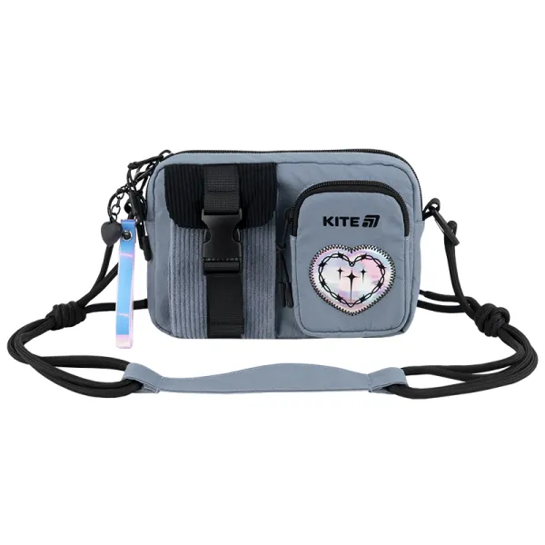 Сумка-кроссбоди подростковая Kite Education teens 2522-3 серая (K25-2522-3) - Фото 2