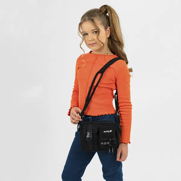 Сумка-кроссбоди подростковая Kite Education teens 2522-4 черная (K25-2522-4) - Фото 5