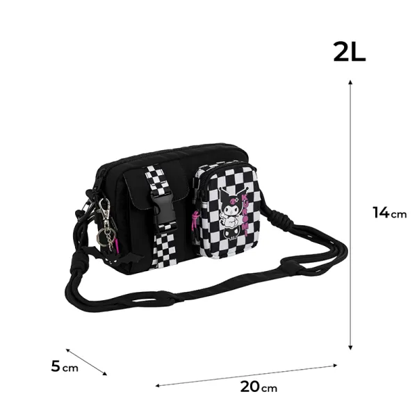Сумка-кроссбоді підліткова Kite Education teens 2522 HK чорно-біла (HK25-2522) - Фото 1