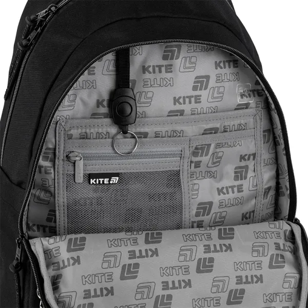 Рюкзак шкільний підлітковий Kite Education teens 2575M-2 чорний (K25-2575M-2) - Фото 9
