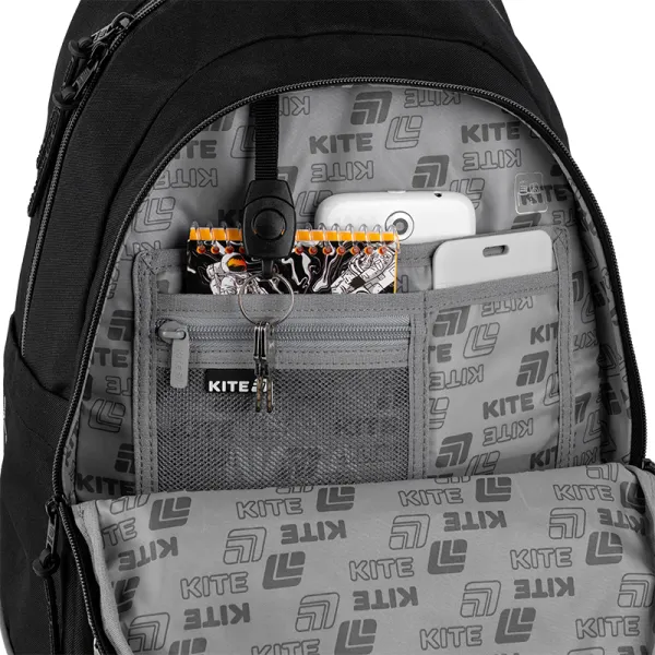Рюкзак шкільний підлітковий Kite Education teens 2575M-2 чорний (K25-2575M-2) - Фото 10