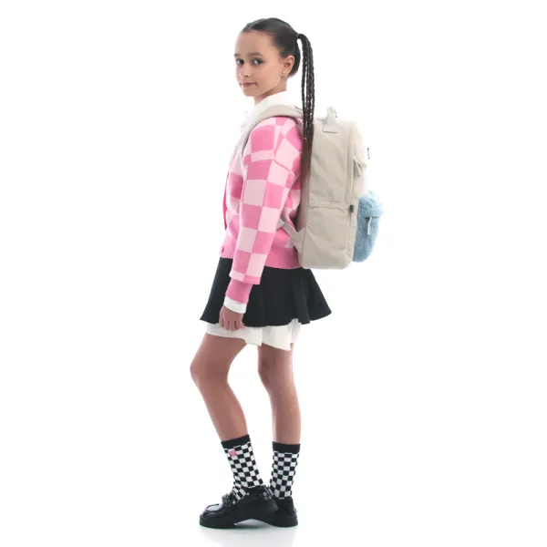 Рюкзак шкільний підлітковий GoPack Education Teens 147 бежевий (GO25-147M-1) - Фото 14