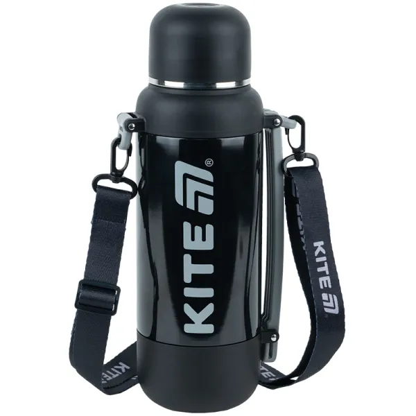 Термос 1200 мл, черный Kite (K25-1225-1)
