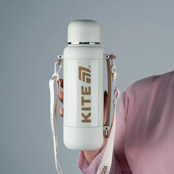 Термос 1200 мл, бежевий Kite (K25-1225-2) - Фото 6