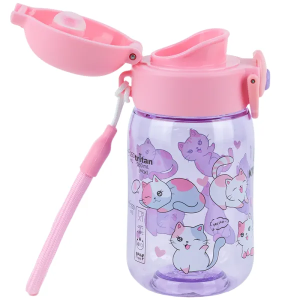 Пляшечка для води дитяча Kite 360 ??мл тританова Cats (K25-1235-1) - Фото 2