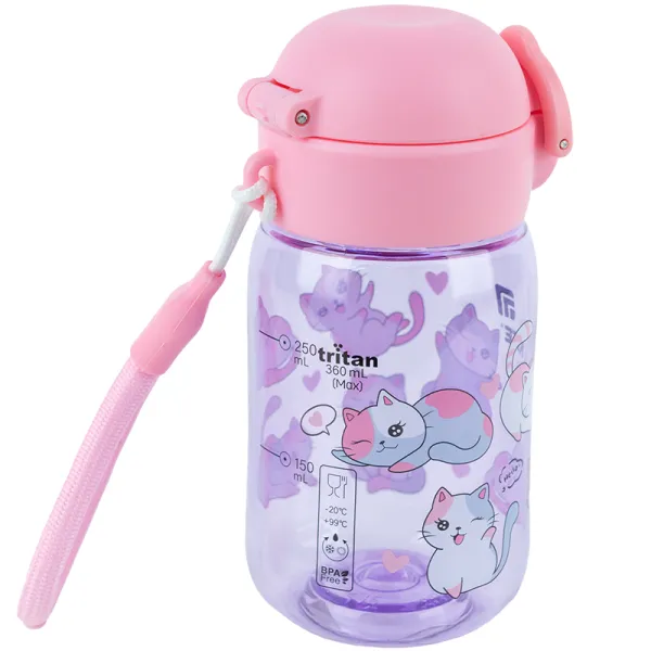 Пляшечка для води дитяча Kite 360 ??мл тританова Cats (K25-1235-1) - Фото 3
