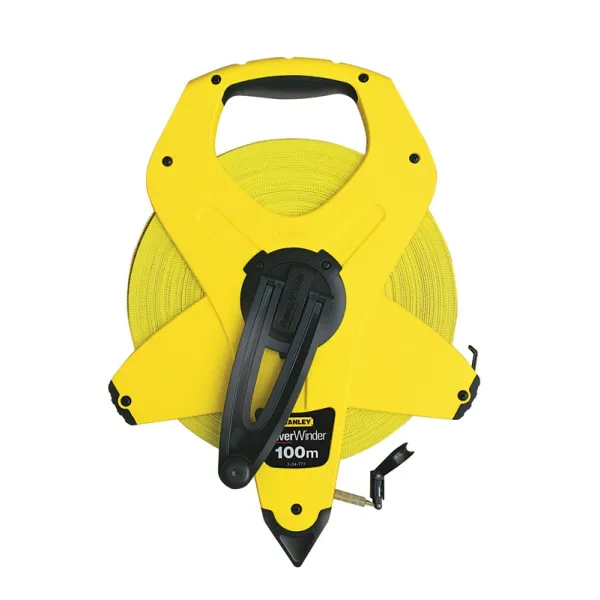 Рулетка геодезическая PowerWinder Fiberglass, 100мх12.7мм, Stanley (2-34-777)