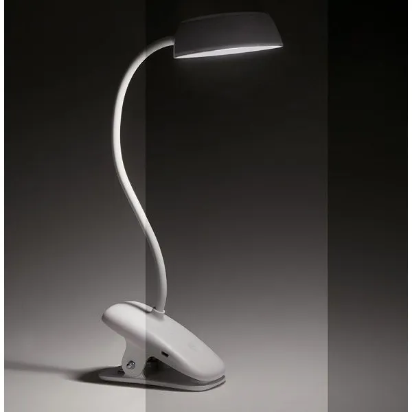 Лампа настольная с аккумулятором 3Вт, 1200мАч, 4000K, USB-A, белая Donutclip Philips (929003179727) - Фото 1