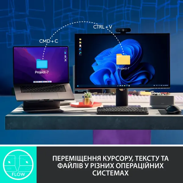 Миша бездротова MX Master 3S Performance, світло-сіра Logitech (910-006560) - Фото 4